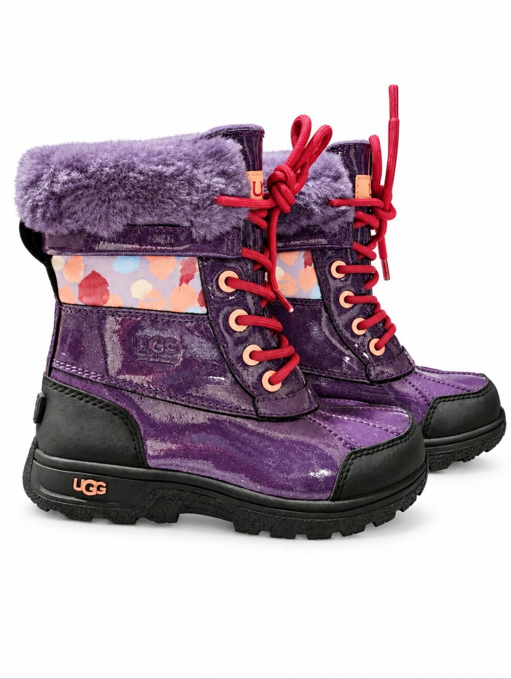 UGG Kids K Butte II Waterproof Snow Boots Purple Velvet Size 1 NIB